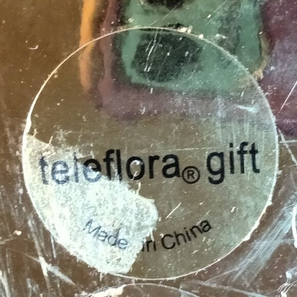 Gold Ornament Shape Vase Planter Pot Textured Ceramic - Picture 6 of 7